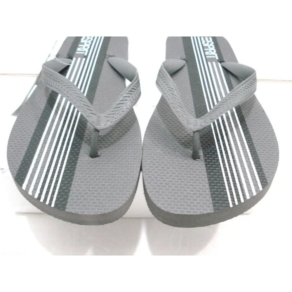 ESPRIT FINN-E Mens Flip Flop Sandals Slate/Charbon Sandal Size 8 New